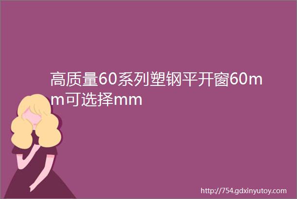 高质量60系列塑钢平开窗60mm可选择mm